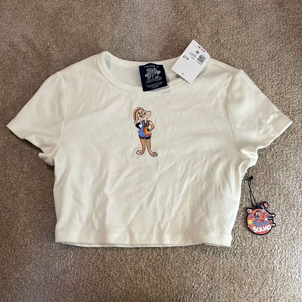 forever 21 space jam crop top